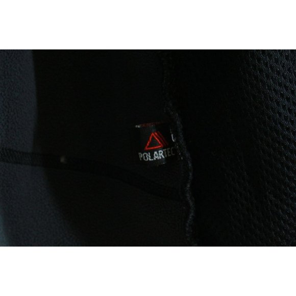 LL Bean Black Polartec Full Zip Fleece Cozy Breathable Sweater Size L - Picture 10 of 12
